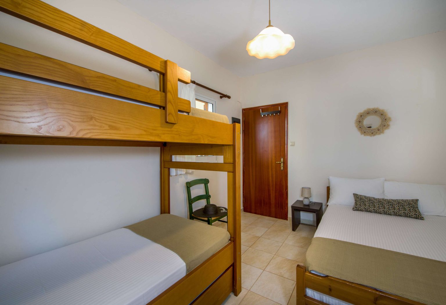 Room With Semi-Double Bed & Bunk 3 Beds